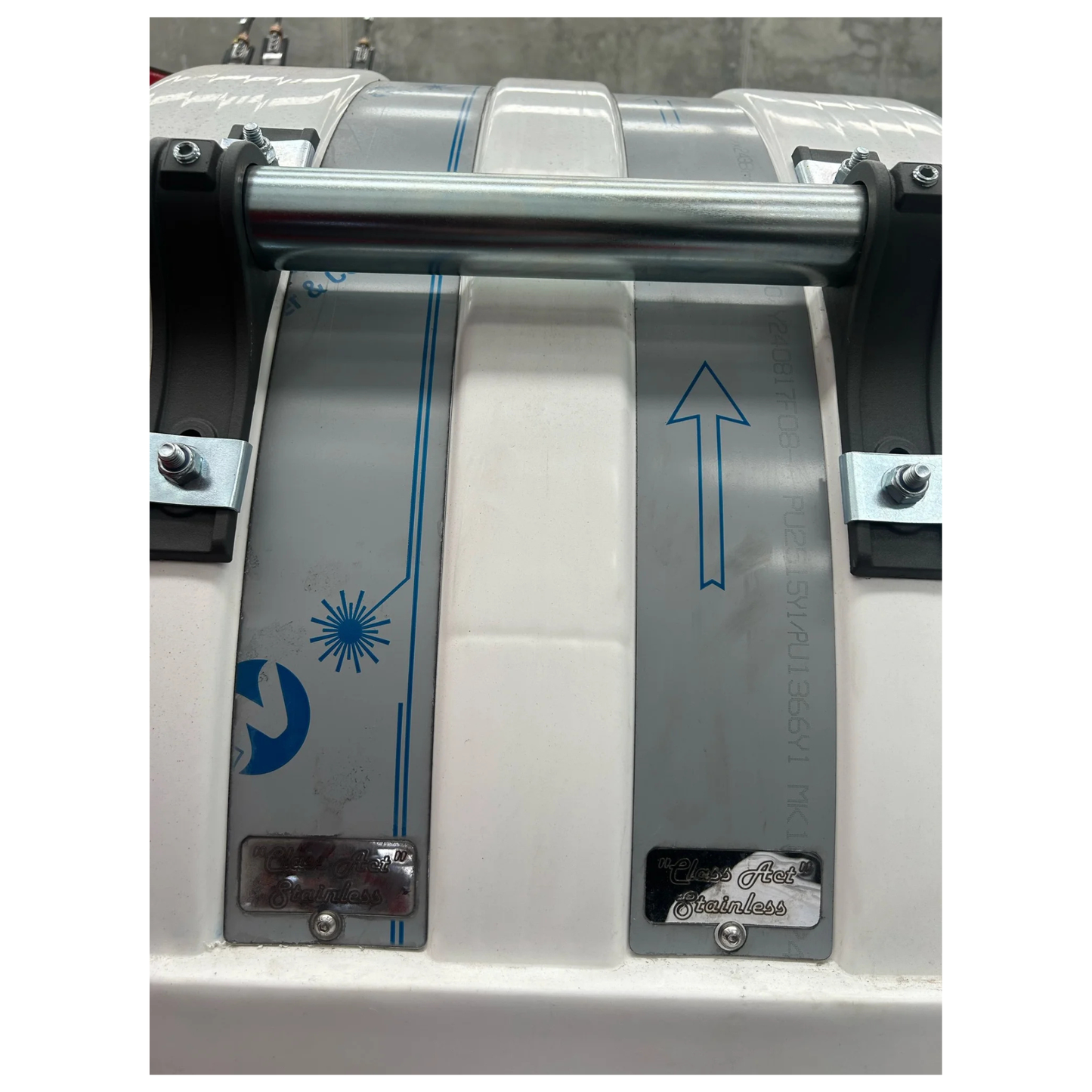 Stainless steel plastic guard infills