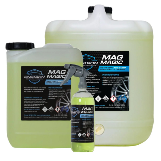 OMIKRON Mag Magic Heavy Duty Acid Based Wheel & Alloy Cleaner 1 Ltr